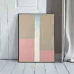 ABS art horizontal lines pink 057