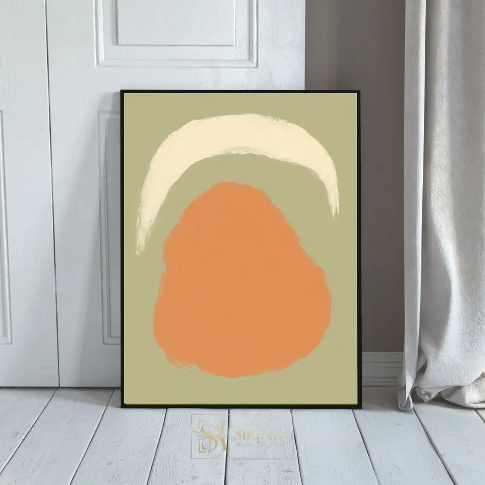 Terracotta and Sage Abstract Organic Shapes Wall Art