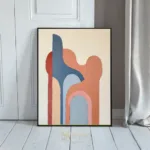 ABS art red and blue two figures 103