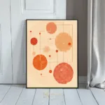 ABS art red orange circles 106