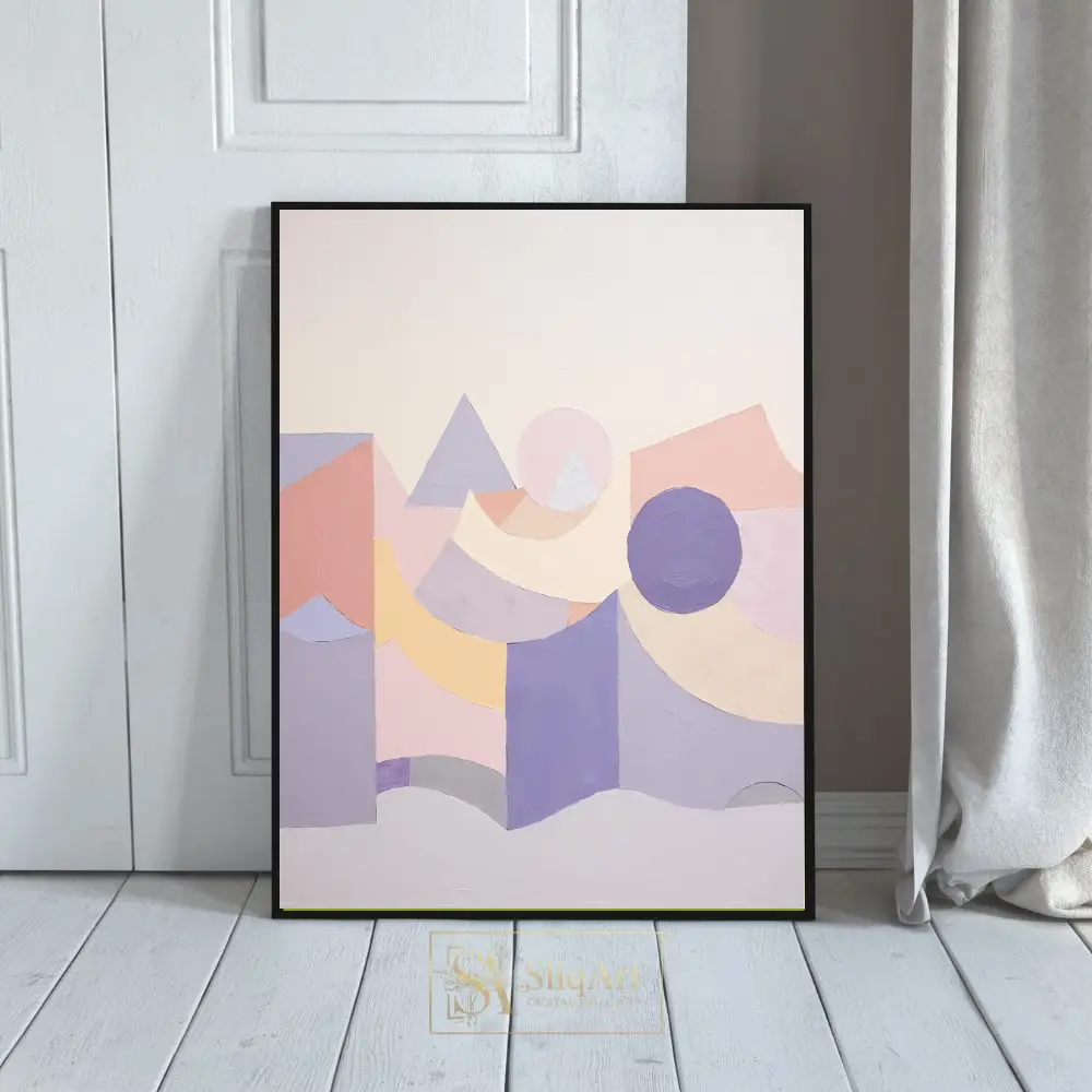 Pastel Geometric Harmony - Modern Abstract Wall Art