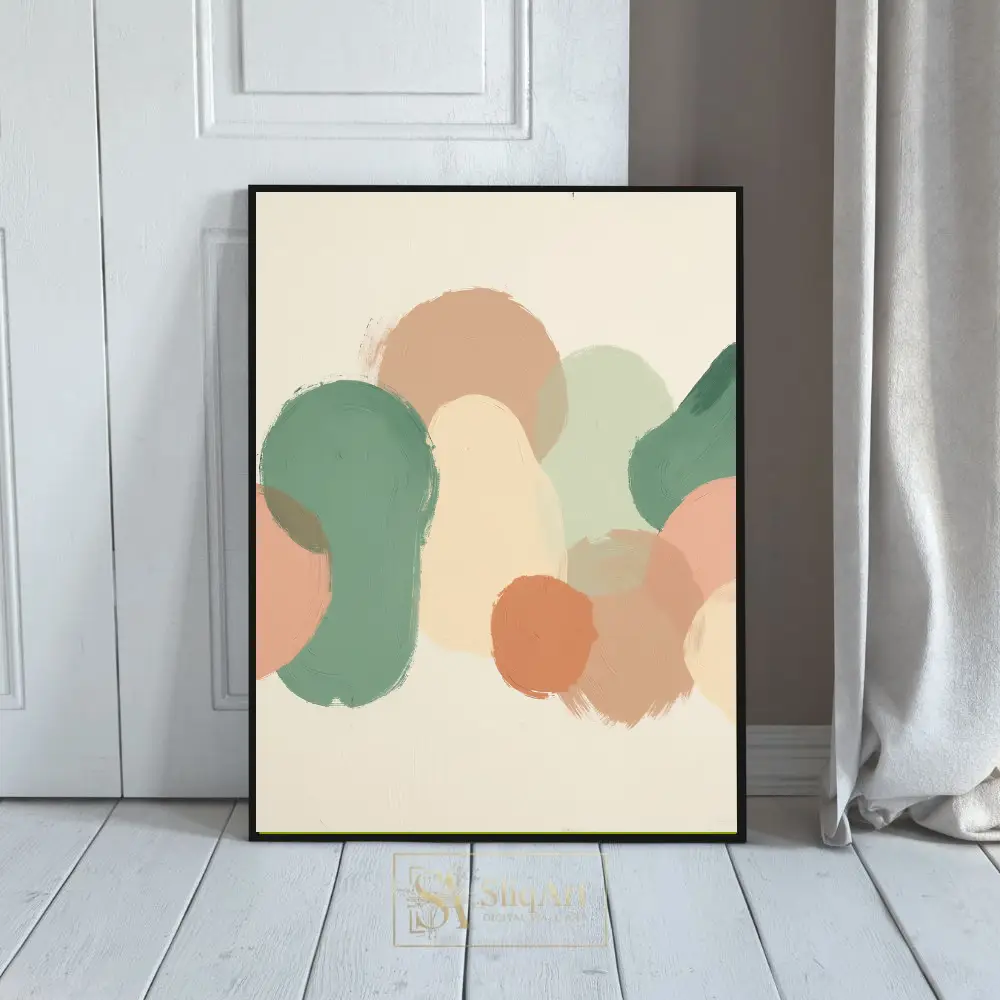 Minimalist Abstract Earth Tones Canvas Art - Sage & Terracotta