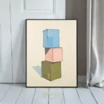ABS colorful cube stack 338