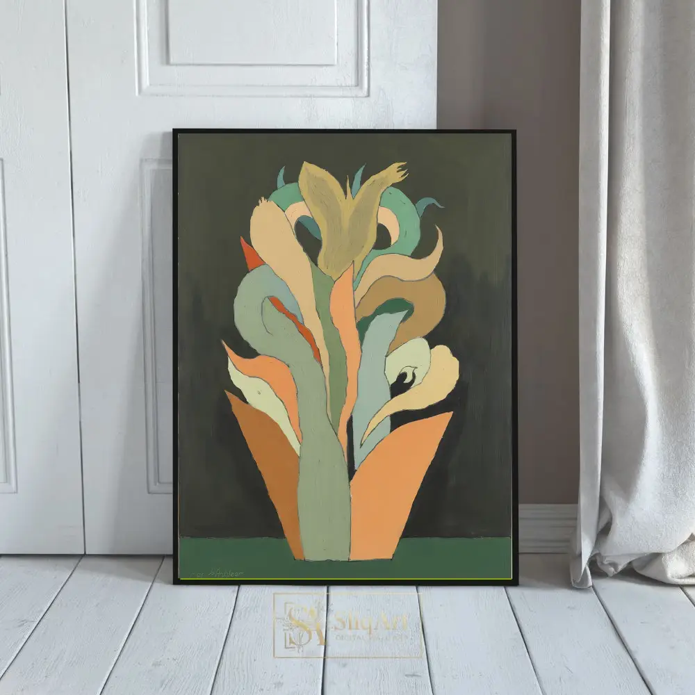 Earthy Organic Shapes Abstract Botanical Wall Art