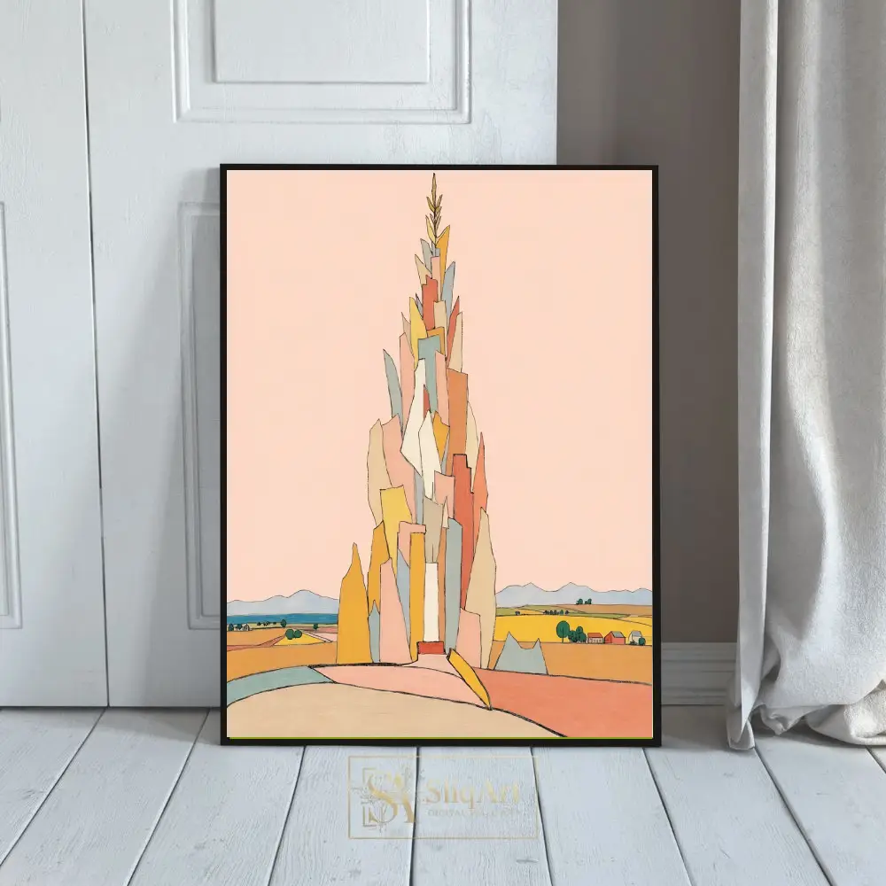 ABS-colorful-tower-painting-357-01 ABS colorful tower painting 357