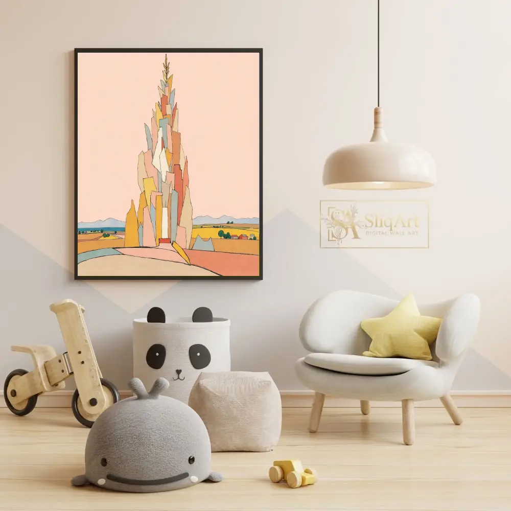 ABS-colorful-tower-painting-357-05 ABS colorful tower painting 357