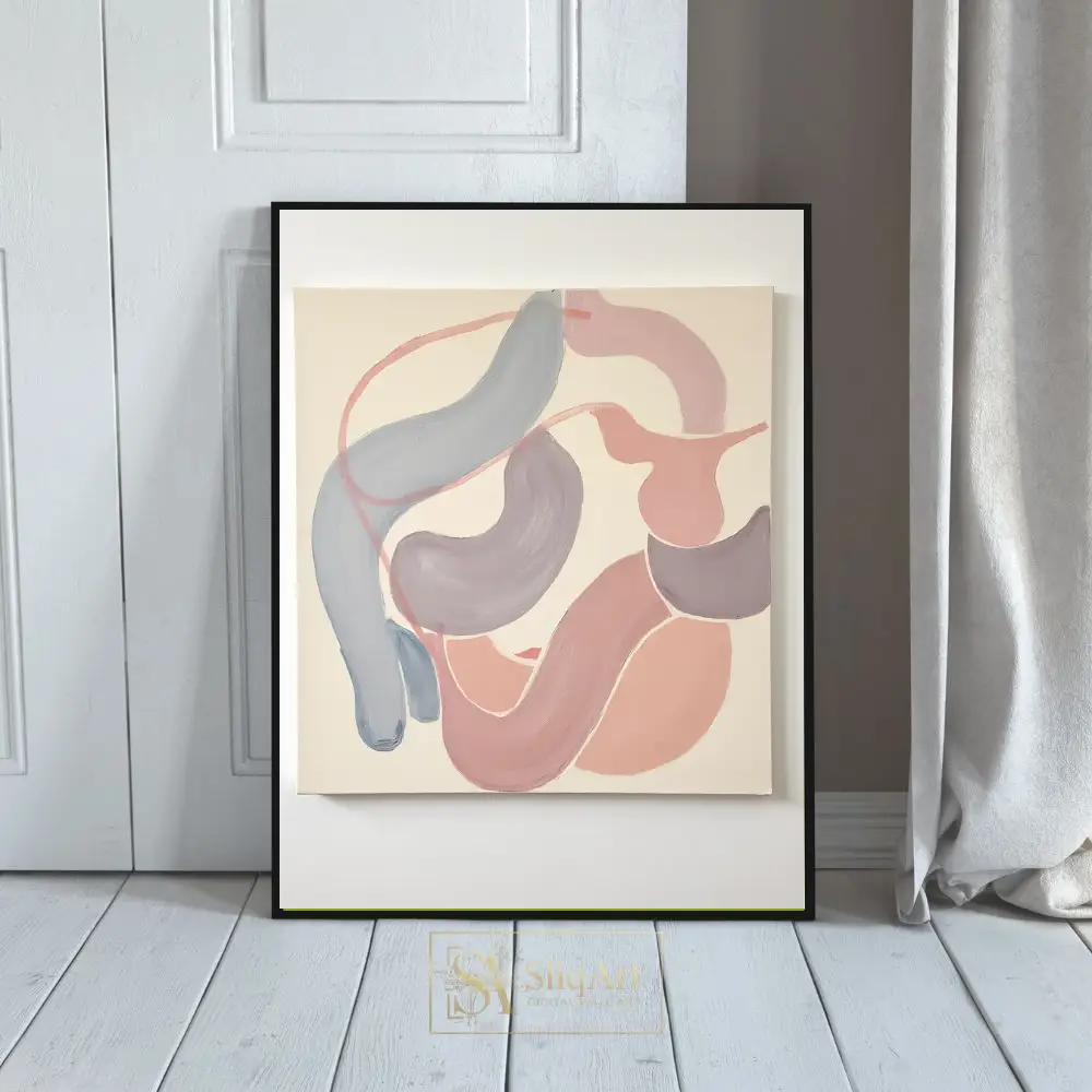 Ethereal Flow: Soft Pastel Organic Abstract Canvas Art