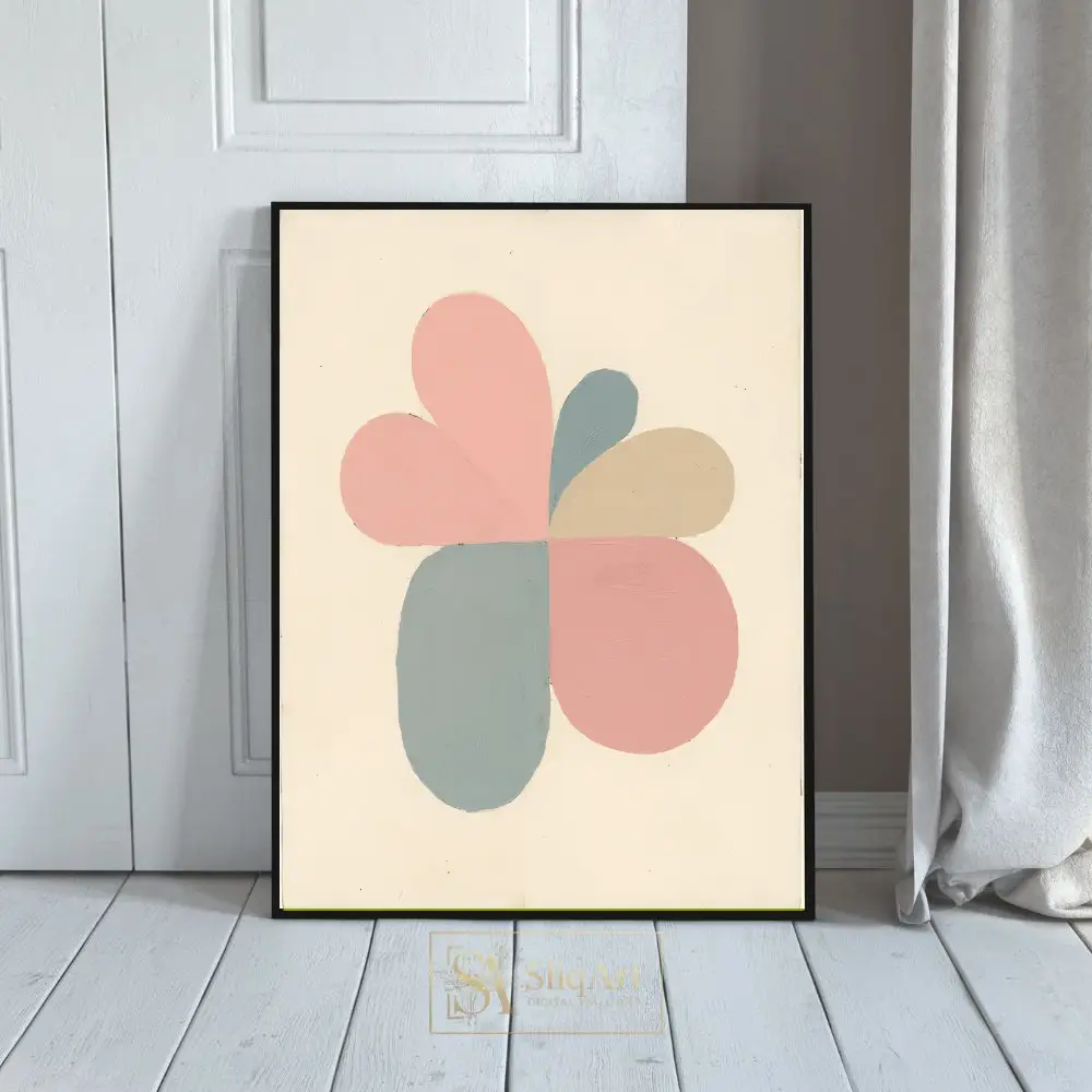 Soft Organic Abstract Petals - Minimalist Pastel Wall Art