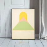 ABS triangle above circle colorful art 490