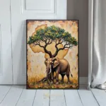 ANI african elephant under tree 004