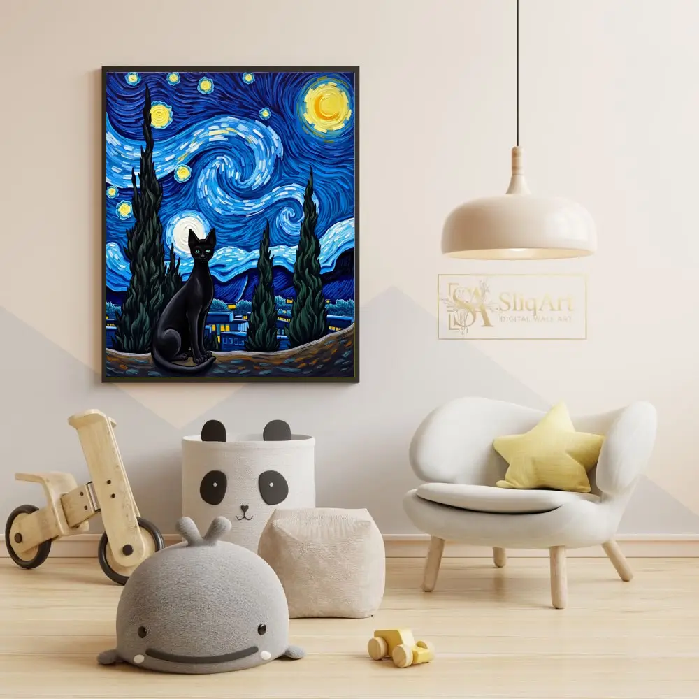 ANI-black-cat-in-front-of-starry-night-041-05 ANI black cat in front of starry night 041