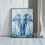 ANI blue elephant van gogh style 046