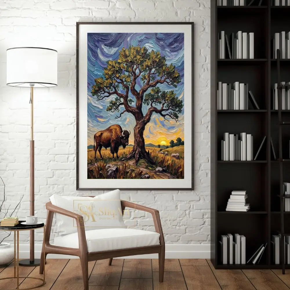 ANI-buffalo-and-tree-print-050-04 ANI buffalo and tree print 050