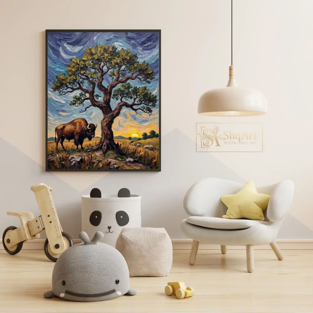 ANI-buffalo-and-tree-print-050-05 ANI buffalo and tree print 050