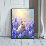 ANI bunny amongst purple flowers 060