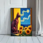 ANI cat by sunflowers 074