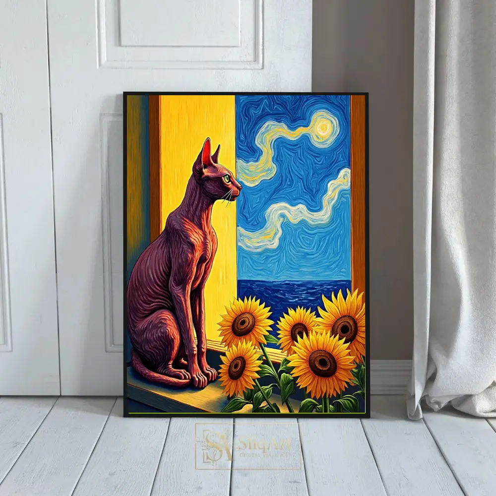 ANI-cat-by-sunflowers-074-01 ANI cat by sunflowers 074