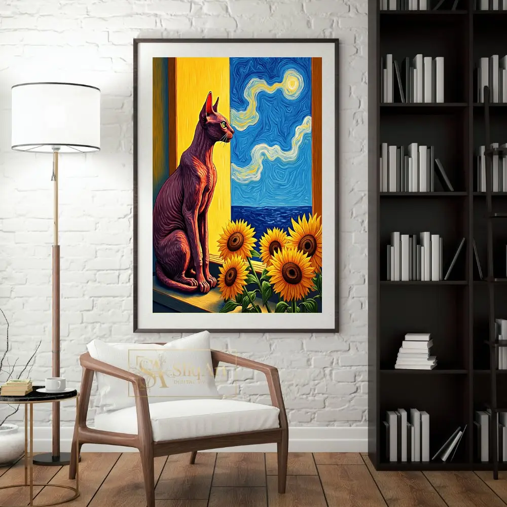 ANI-cat-by-sunflowers-074-04 ANI cat by sunflowers 074