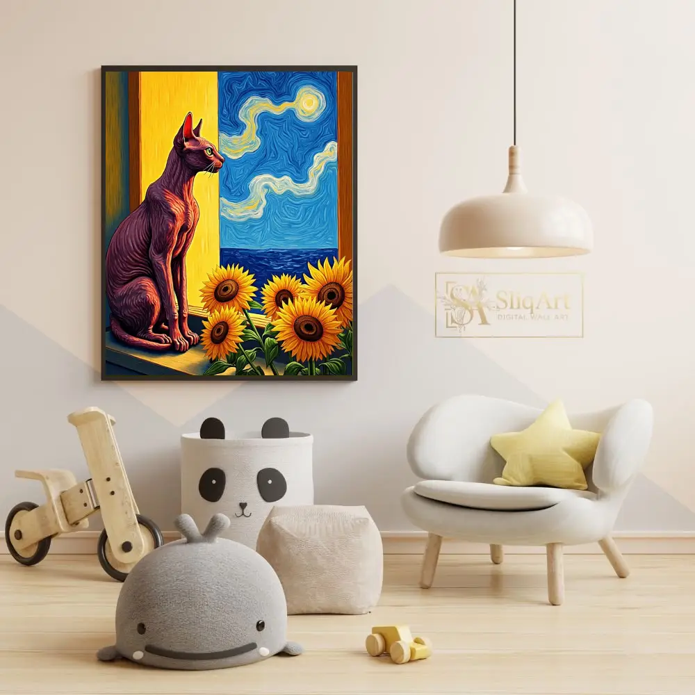 ANI-cat-by-sunflowers-074-05 ANI cat by sunflowers 074