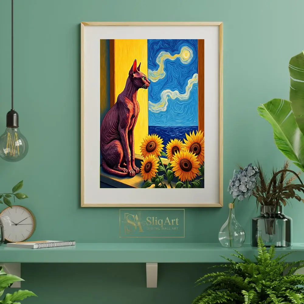 ANI-cat-by-sunflowers-074-06 ANI cat by sunflowers 074