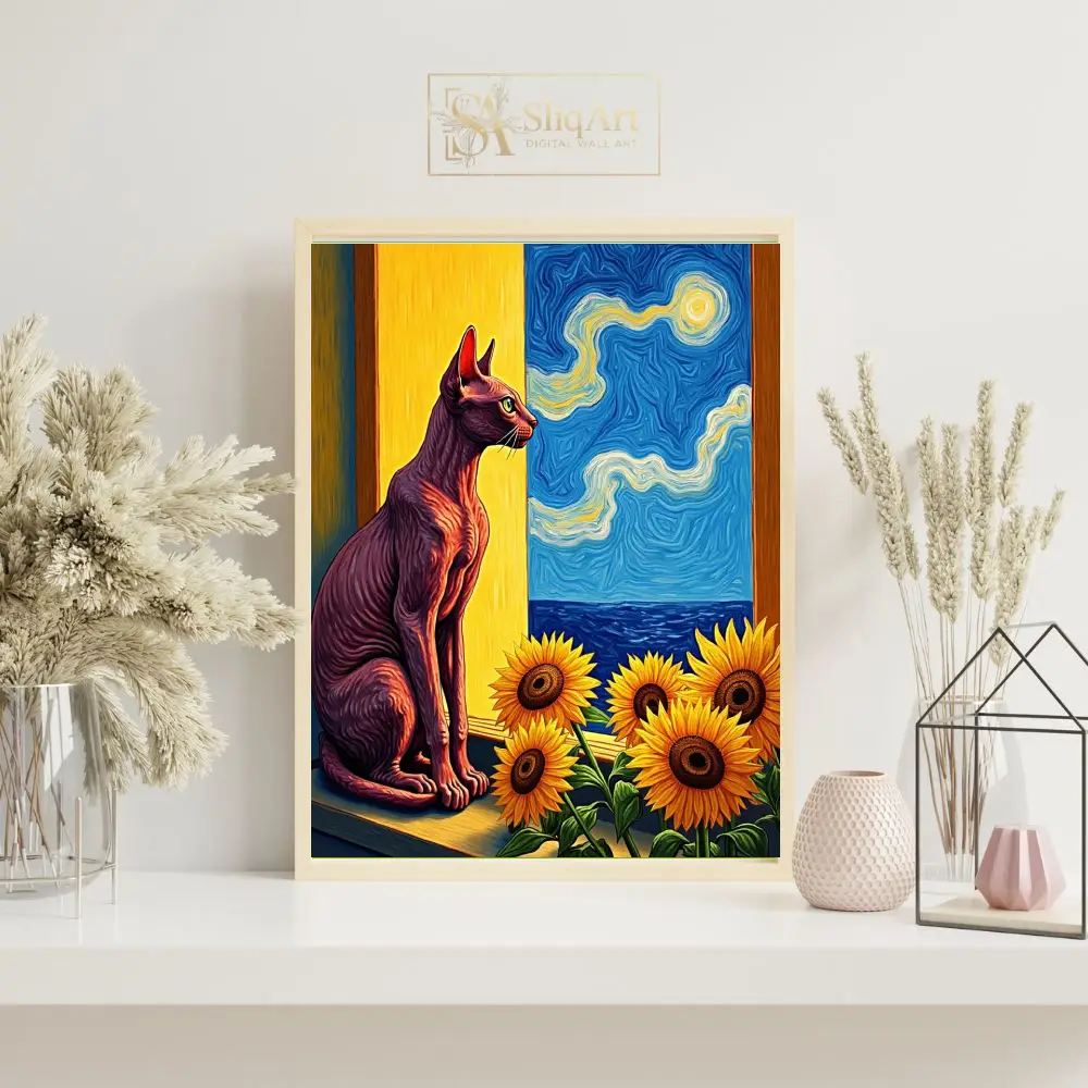 ANI-cat-by-sunflowers-074-07 ANI cat by sunflowers 074