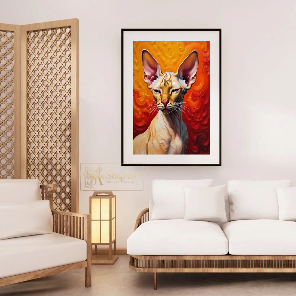 ANI-cat-portrait-with-red-and-yellow-background-097-03 ANI cat portrait with red and yellow background 097