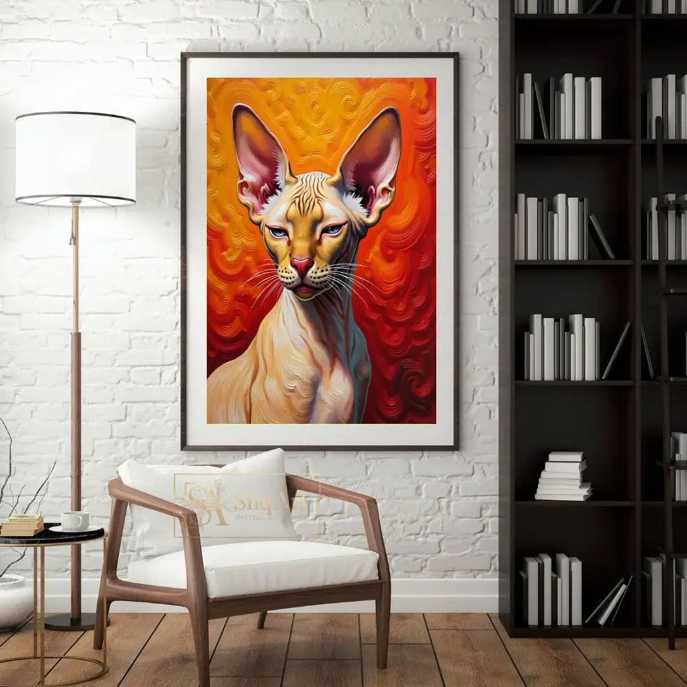 ANI-cat-portrait-with-red-and-yellow-background-097-04 ANI cat portrait with red and yellow background 097