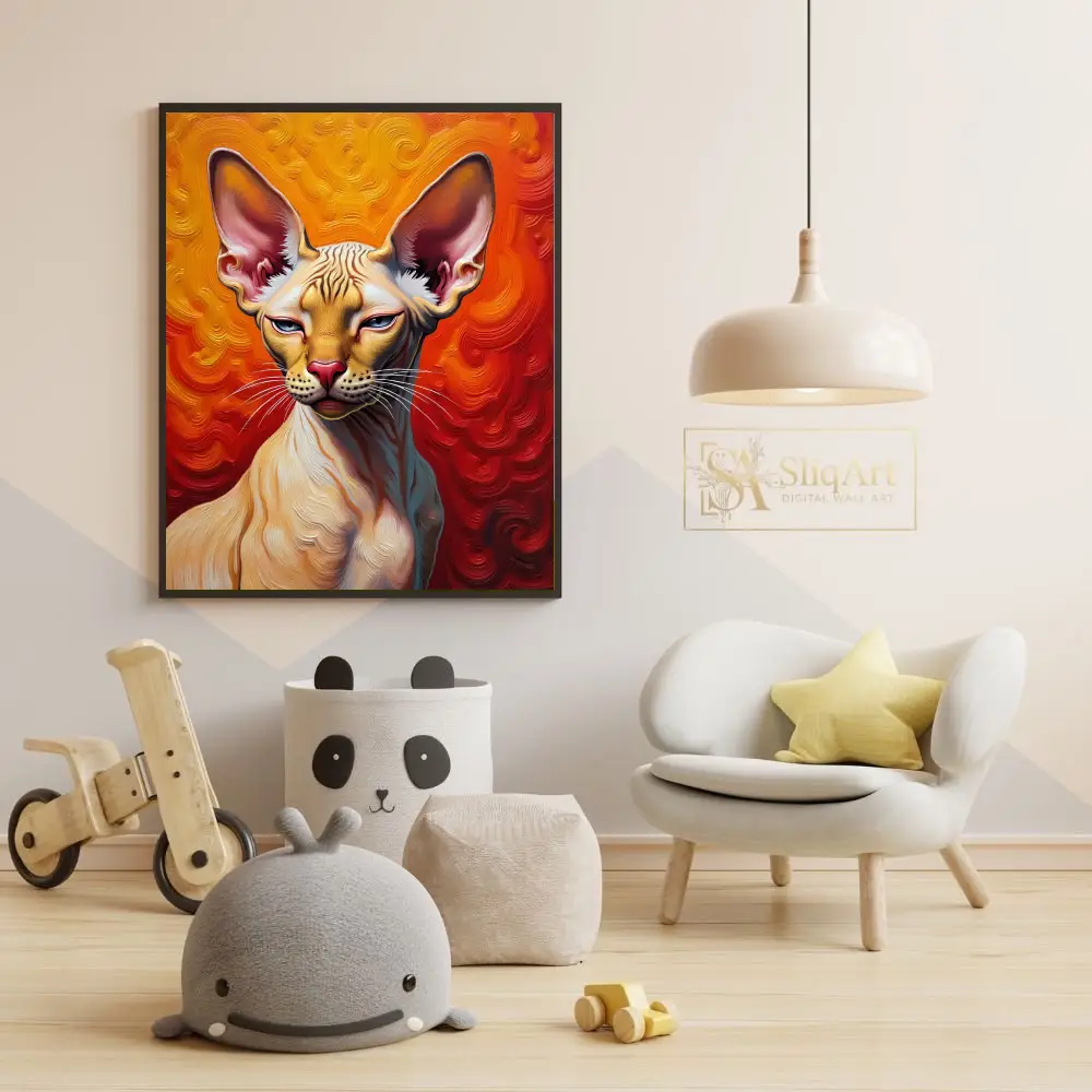 ANI-cat-portrait-with-red-and-yellow-background-097-05 ANI cat portrait with red and yellow background 097