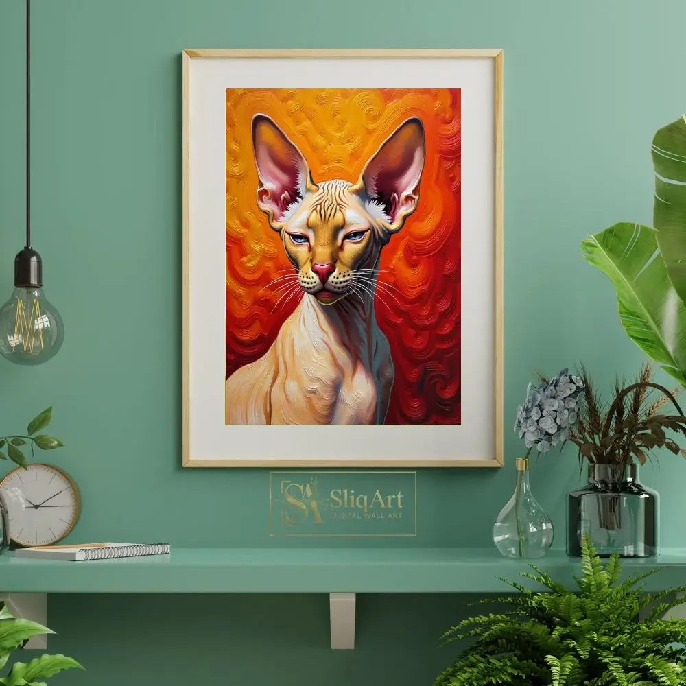 ANI-cat-portrait-with-red-and-yellow-background-097-06 ANI cat portrait with red and yellow background 097