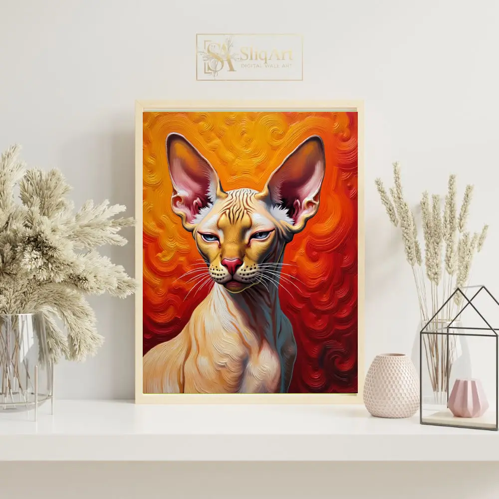 ANI-cat-portrait-with-red-and-yellow-background-097-07 ANI cat portrait with red and yellow background 097