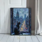 ANI cat sitting at window sill 099