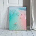 ANI colorful flamingos on beach 120