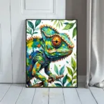 ANI colorful lizard illustration 123