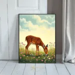 ANI cute deer in flowers 129