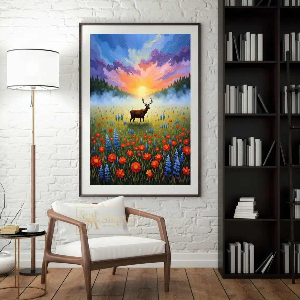 ANI-deer-and-flowers-in-field-133-04 ANI deer and flowers in field 133