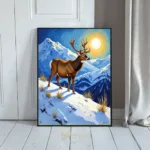 ANI deer in snowy mountains 162