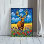 ANI deer with flowers 184