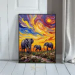 ANI elephant herd sunset 197