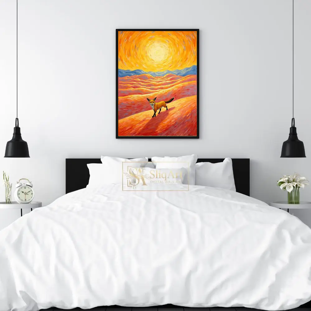 ANI-fox-running-on-red-desert-landscape-with-sunset-225-02 ANI fox running on red desert landscape with sunset 225