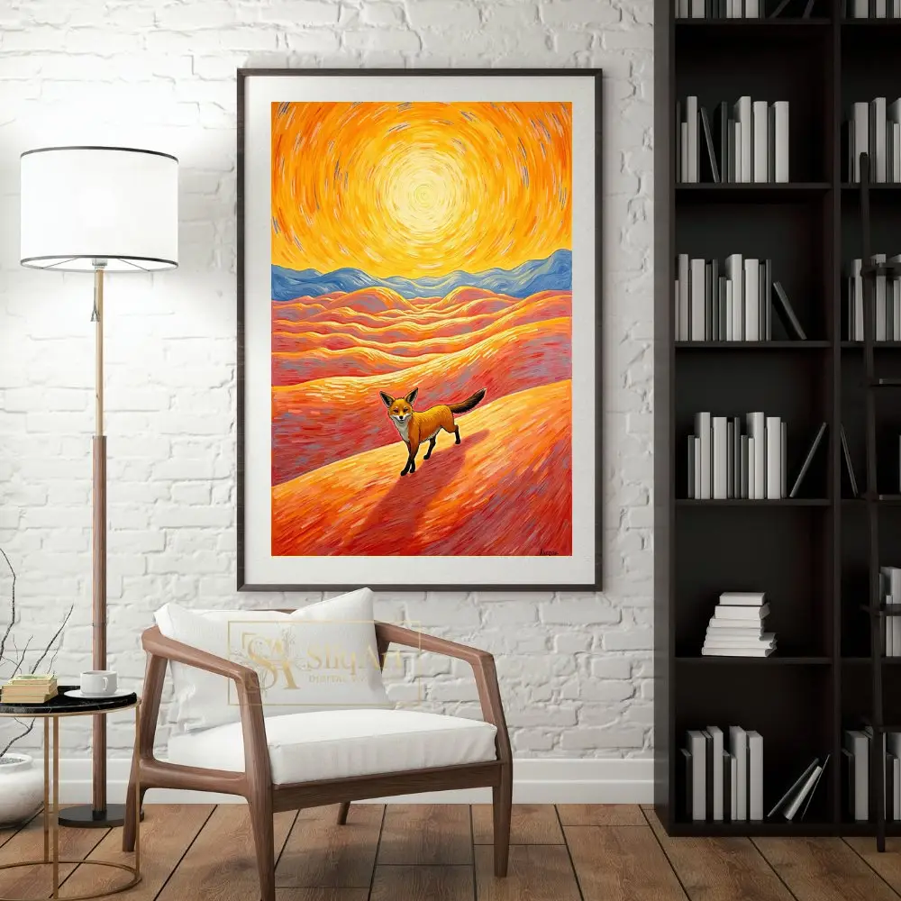 ANI-fox-running-on-red-desert-landscape-with-sunset-225-04 ANI fox running on red desert landscape with sunset 225