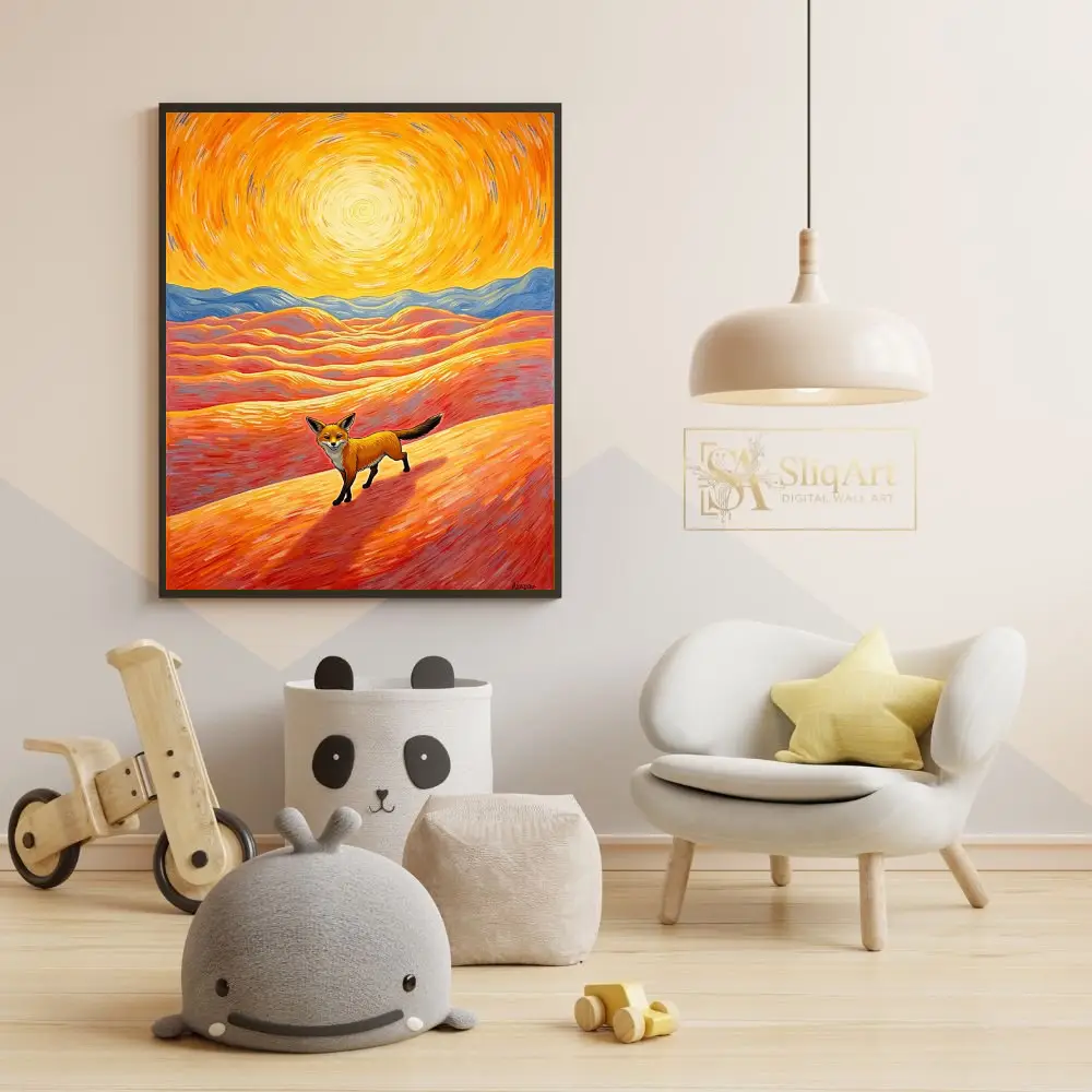 ANI-fox-running-on-red-desert-landscape-with-sunset-225-05 ANI fox running on red desert landscape with sunset 225