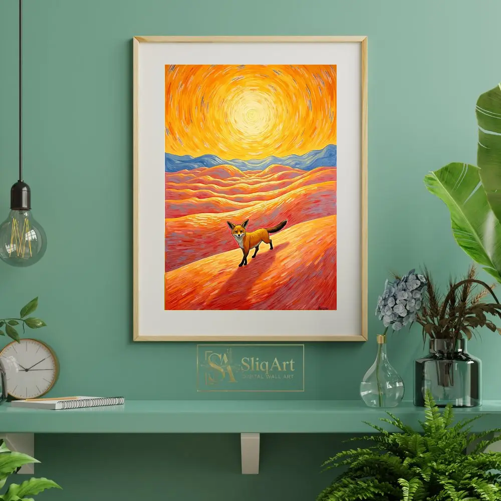 ANI-fox-running-on-red-desert-landscape-with-sunset-225-06 ANI fox running on red desert landscape with sunset 225