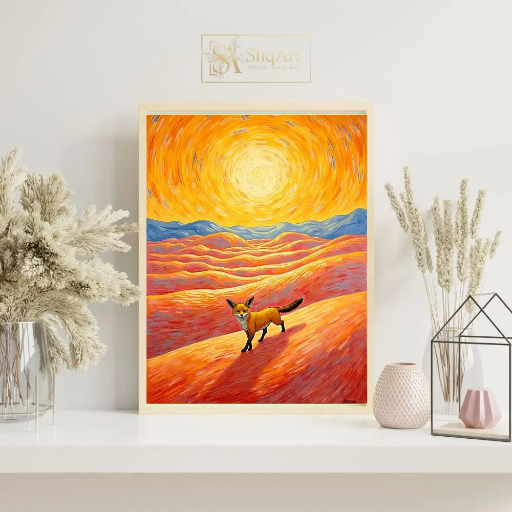 ANI-fox-running-on-red-desert-landscape-with-sunset-225-07 ANI fox running on red desert landscape with sunset 225