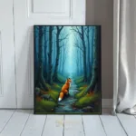 ANI fox walking down path in woods 228