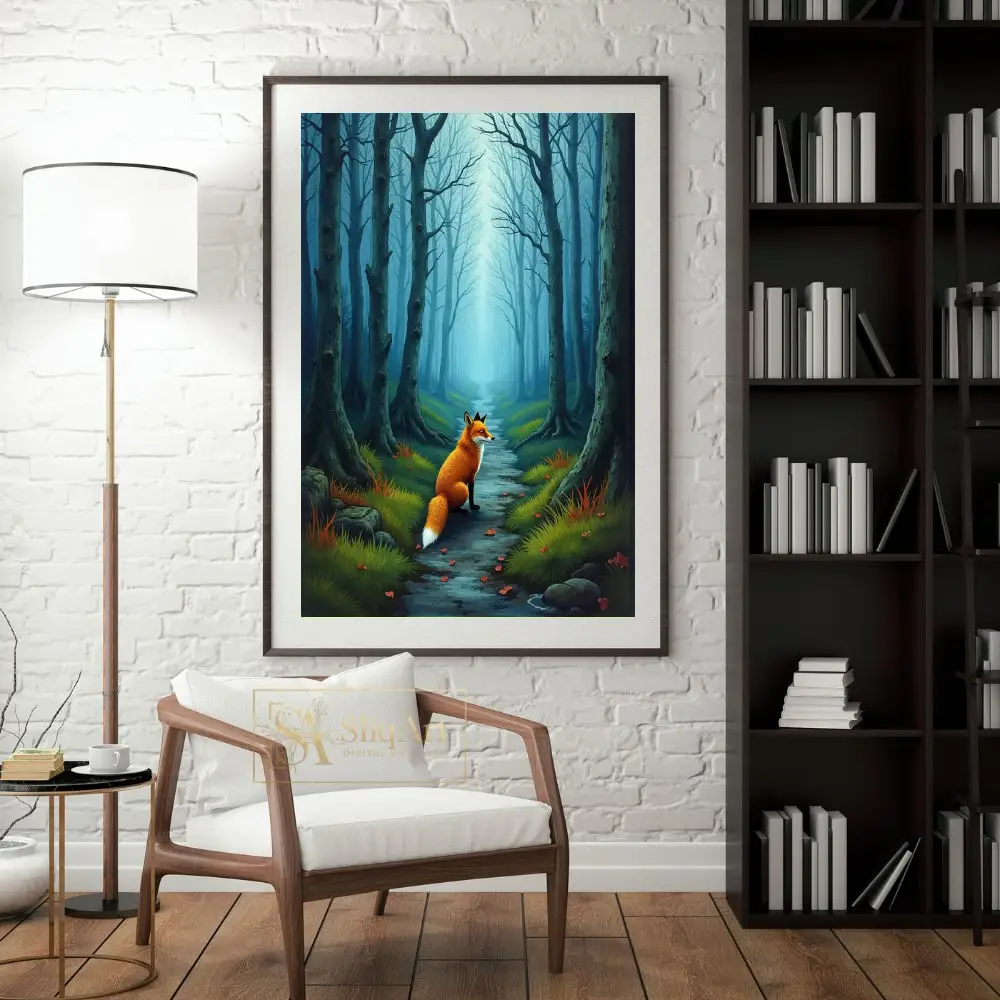 ANI-fox-walking-down-path-in-woods-228-04 ANI fox walking down path in woods 228