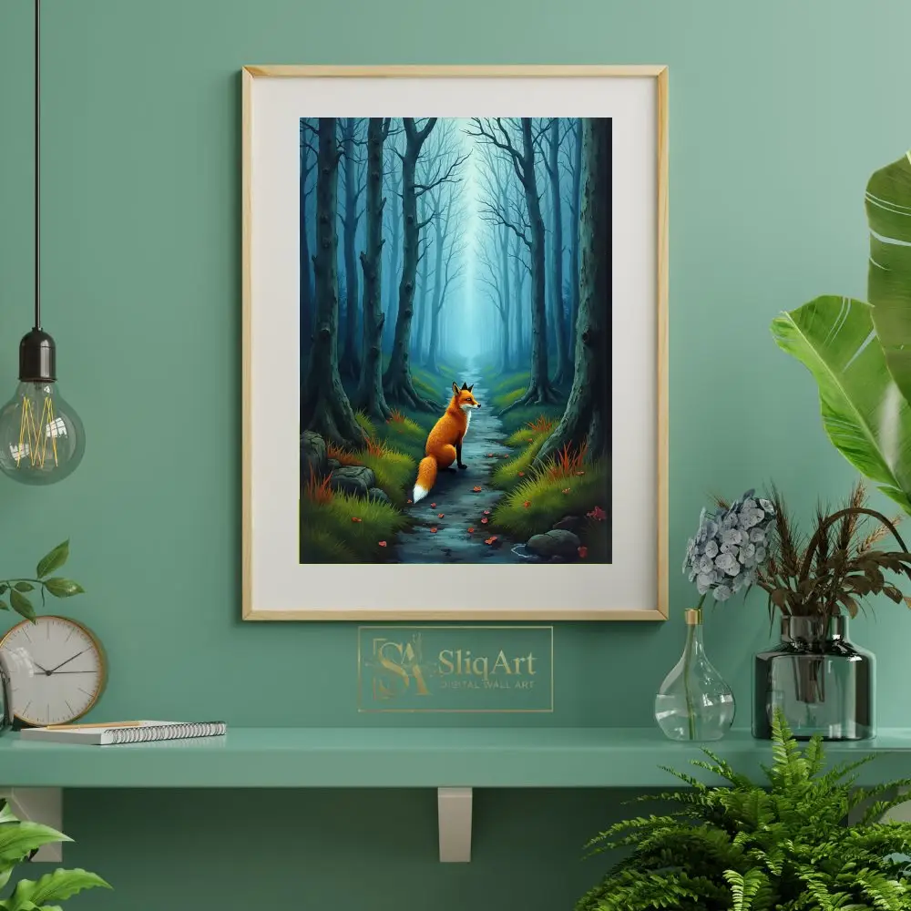 ANI-fox-walking-down-path-in-woods-228-06 ANI fox walking down path in woods 228