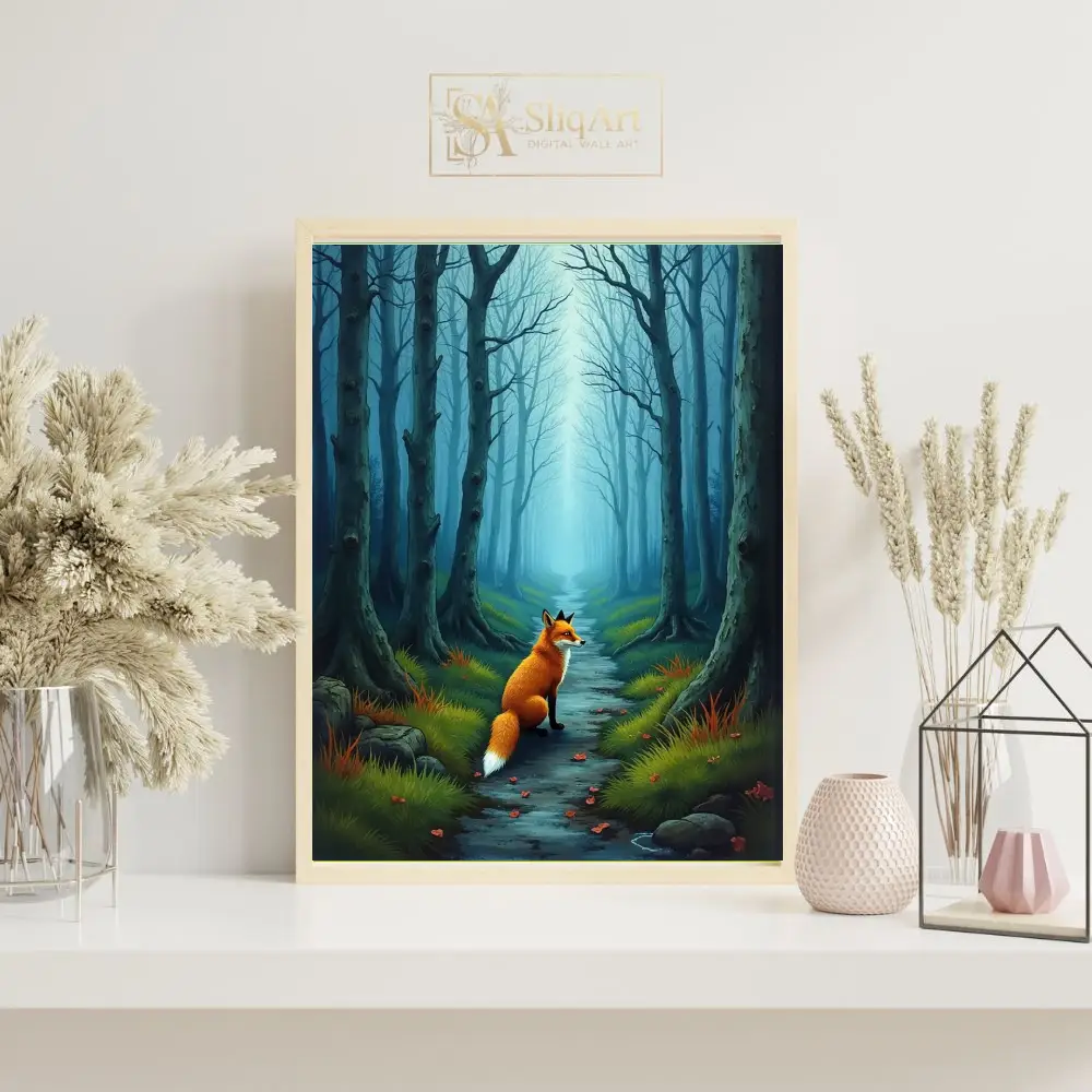 ANI-fox-walking-down-path-in-woods-228-07 ANI fox walking down path in woods 228