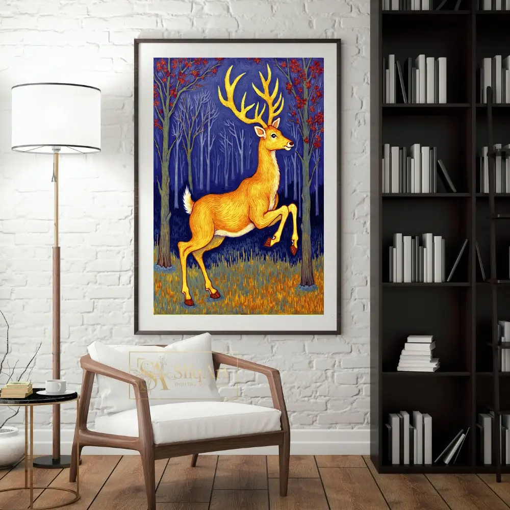 ANI-golden-deer-standing-in-forest-244-04 ANI golden deer standing in forest 244
