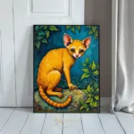 ANI golden kitten on rock 246