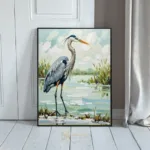 ANI great blue heron in water 252